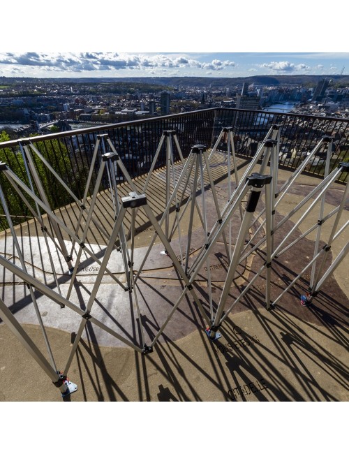 Structure tonnelle/tente pliante en Acier/Aluminium