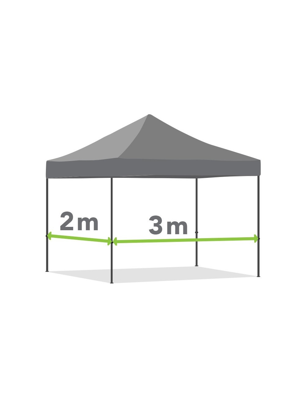 Tonnelle pliante de 2m x 3m