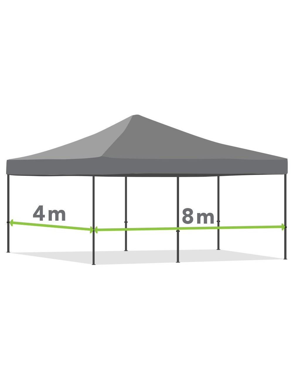 Tonnelle pliante de 4m x 8m